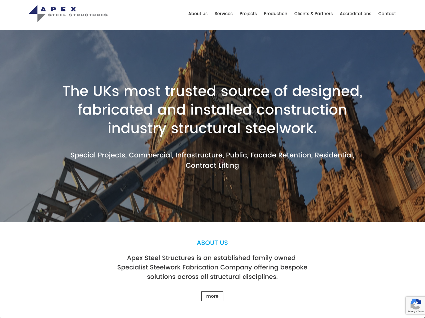 Apex Steel website designed by Brand-ing